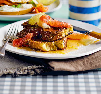 Challah grapefruit French toast