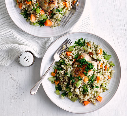 Chicken & pearl barley risotto