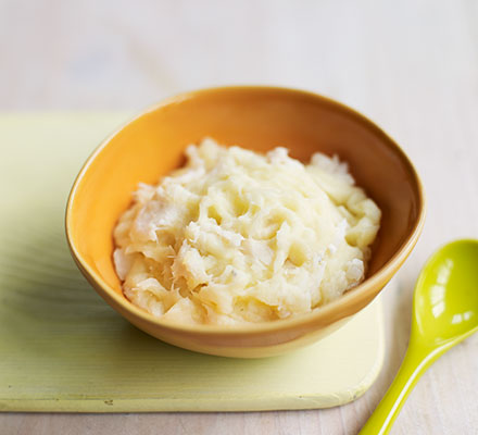 Weaning recipe: Haddock, cauliflower & potato purée