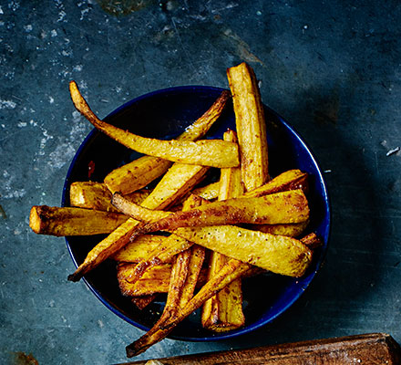Maple spiced parsnips