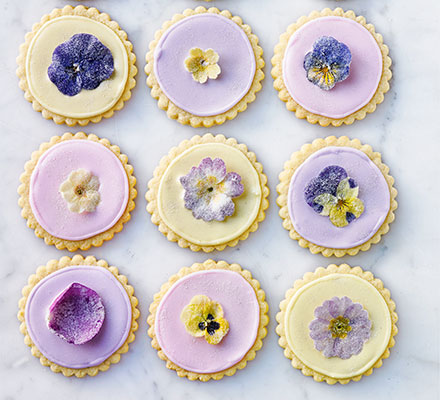 Sugared flower shortbreads