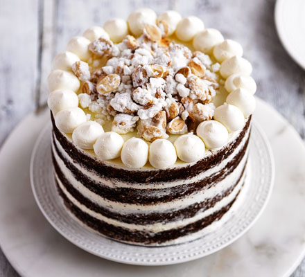 Honey & almond layer cake
