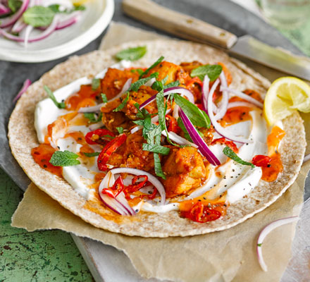 Chilli chicken wraps