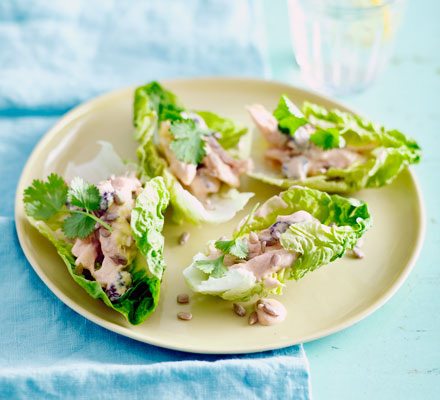 Curried turkey lettuce wraps