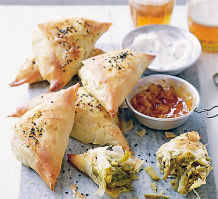 Runner bean samosas