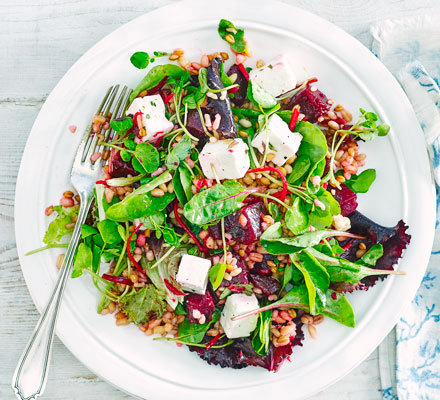 Beetroot, feta & grain salad - Good Food Middle East