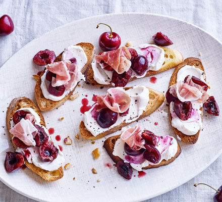 Cherry bruschetta