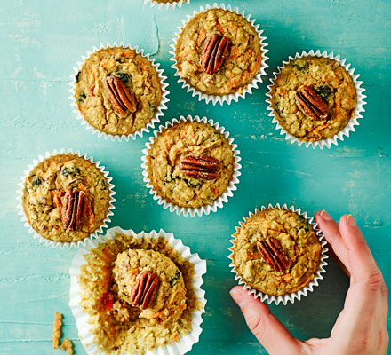 Carrot & pecan muffins