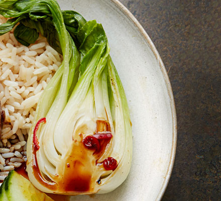 Steamed pak choi