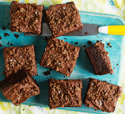 Salted dark chocolate, rye & courgette cake