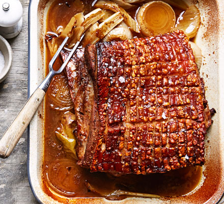 Crispy roast pork belly