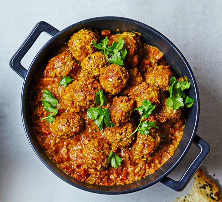 Lamb masala meatball curry