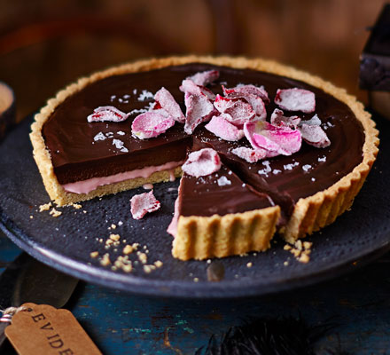 Chocolate & rose tart