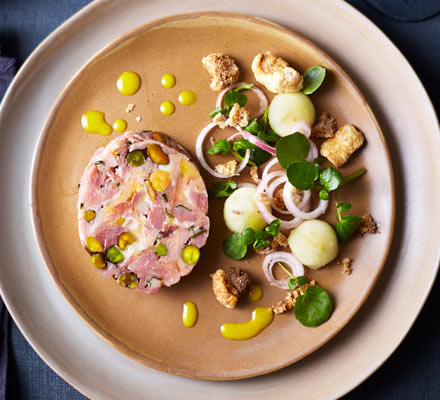 Ham hock & pistachio roll