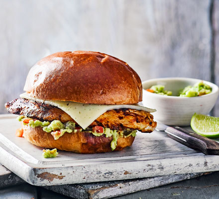 Mexican chicken burger