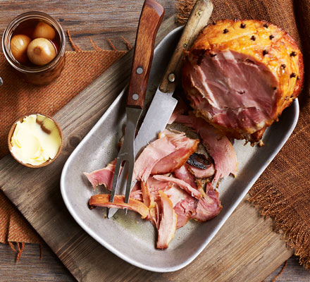 Slow cooker ham with sticky ginger glaze