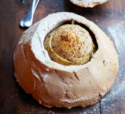 Salt-baked celeriac & brown butter