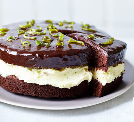Chocolate & lime cake