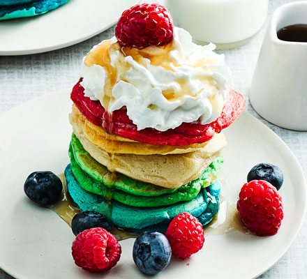 Rainbow pancakes