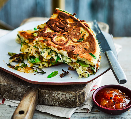 Mango chutney & cheese naan toastie