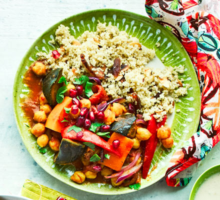 Vegetable tagine with apricot quinoa - Good Food Middle East