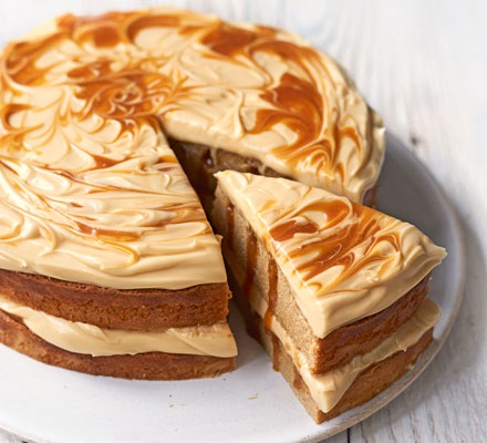 Salted caramel poke cake