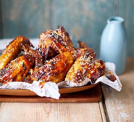 Miso caramel chicken wings