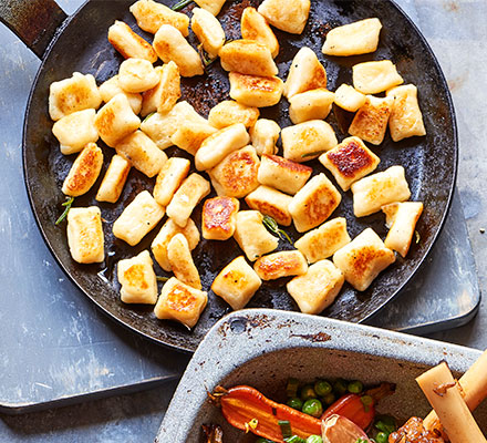 Pan-fried potato gnocchi