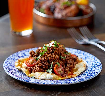 Beef dripping keema naan