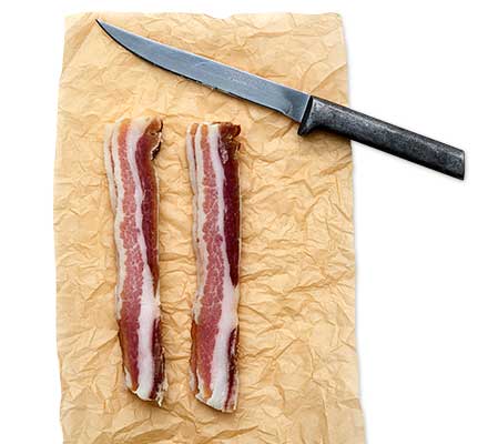 Home-cured streaky bacon