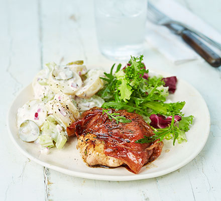 Parma pork with potato salad