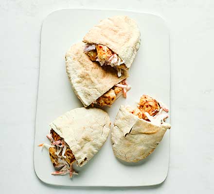 Piri-piri chicken pittas