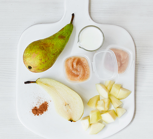 Weaning recipe: Spiced pear purée