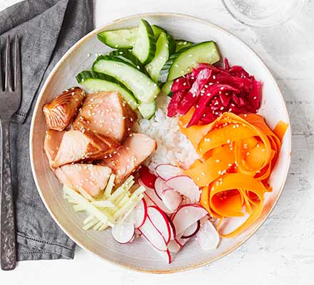 Quick sushi bowl