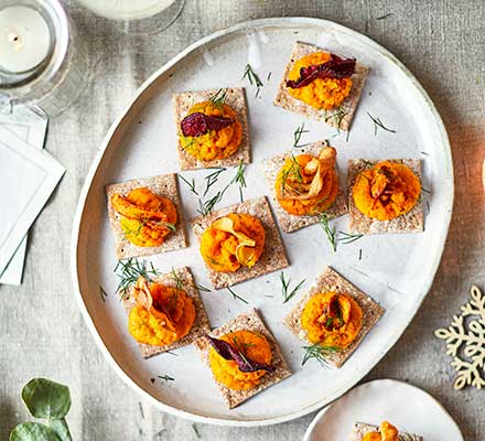 Carrot & caraway crackers