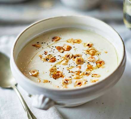 Celeriac, hazelnut & truffle soup