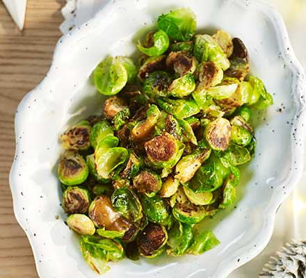 Charred Brussels sprouts with Marmite butter