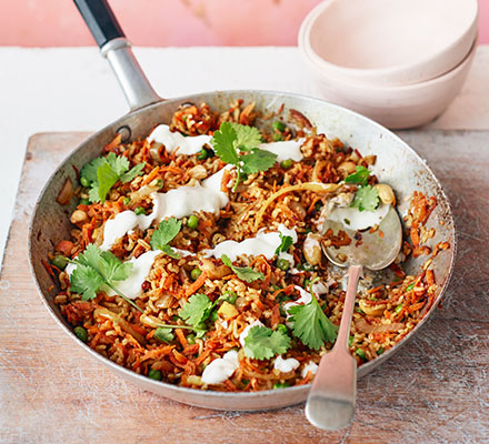 Carrot biryani