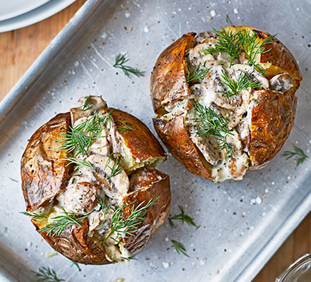 Mushroom jacket potatoes