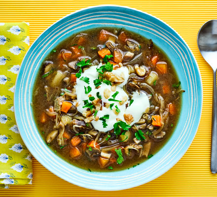Mushroom & potato soup