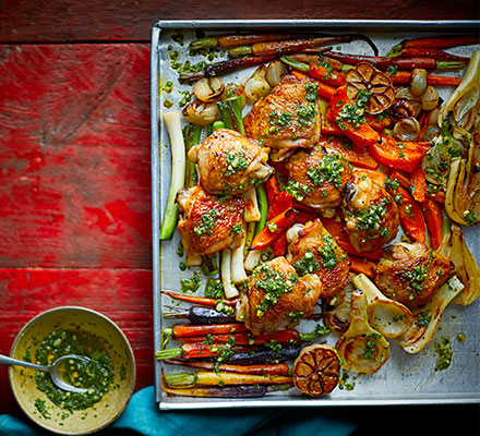 5-a-day chicken with kale & pistachio pesto