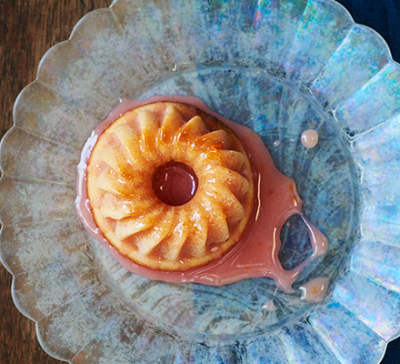 Blood orange & yogurt bundts with Campari glaze