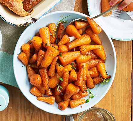 Caramelised honey carrots