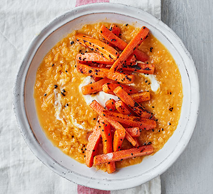 Dhal with garam masala carrots