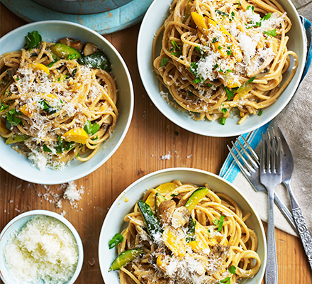 Healthier veggie carbonara