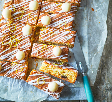 Lemon drizzle simnel slices