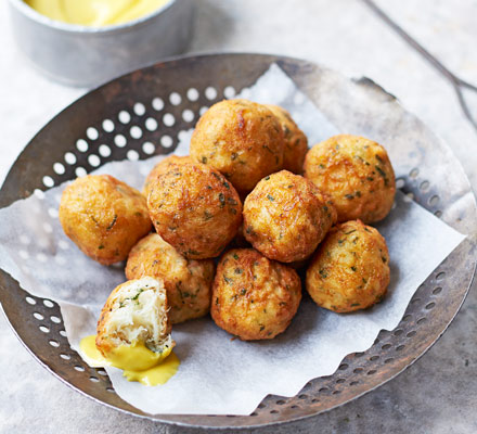 Salt cod fritters with saffron allioli