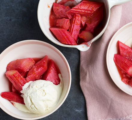 Stewed rhubarb