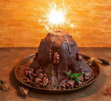 Dinosaur Volcano Cake - thesugarcrumble: a family food blog adventure!