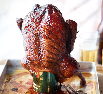 Cider can soy-glazed duck